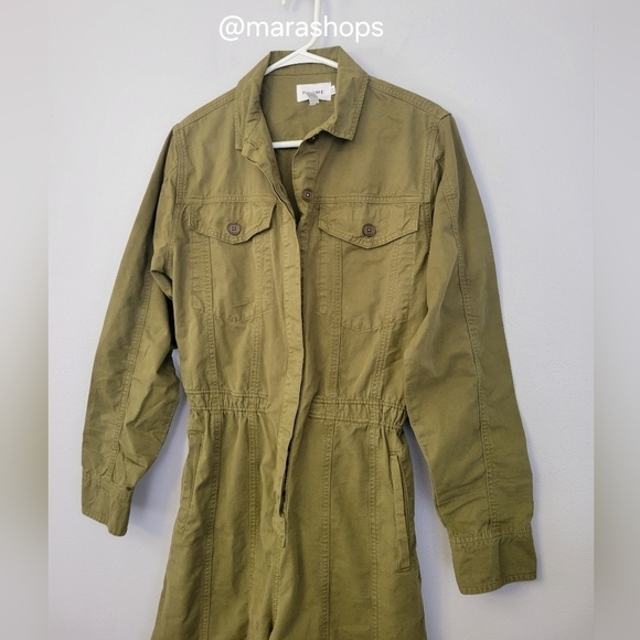 FRAME Cropped cotton-twill jumpsuit - Picture 3 of 6